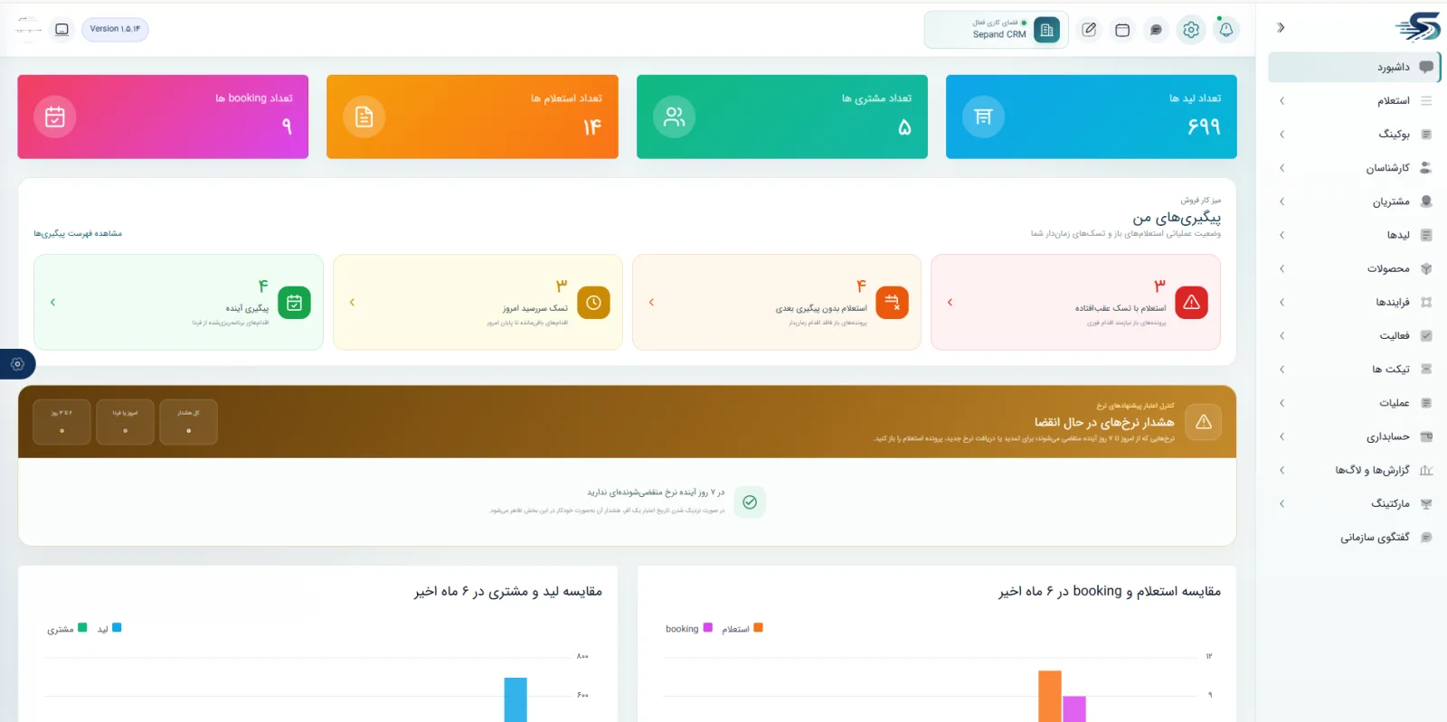 داشبورد مدیریتی نسخه دسکتاپ نرم‌افزار حمل‌ونقل سپند